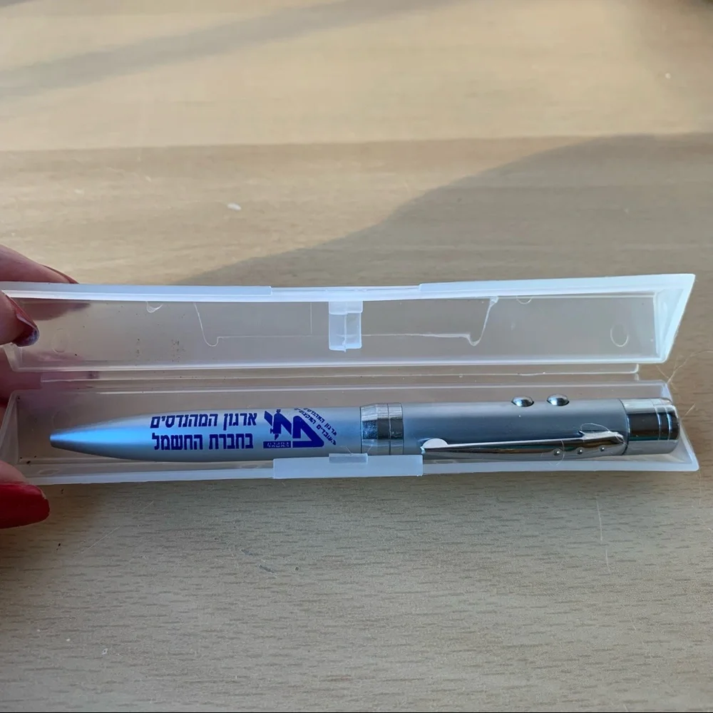 Israeli Silver Pen with Light